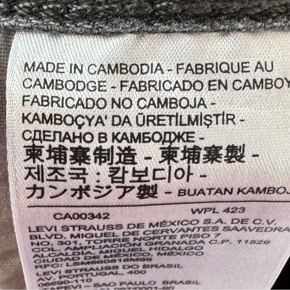 NWT Levi's 501 High Rise Denim Jean Shorts Size 32 Gray Black Button Fly Cut Off - Picture 8 of 13